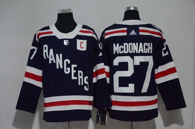 2017 Men NHL New York Rangers 27 McDonagh blue Adidas jersey
